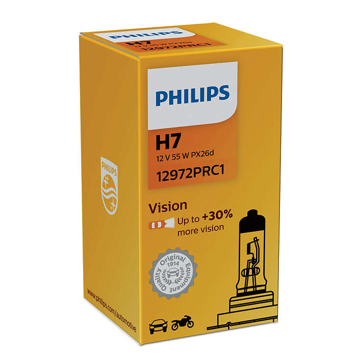 Автолампа H7 12V 55W PHILIPS Vision галоген 3200K 12972PRC1 Автолампа H7 12V 55W PHILIPS Vision галоген 3200K 12972PRC1