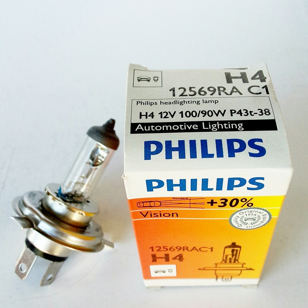 Автолампа H4 12V 100/90W PHILIPS Vision галоген 12569RAB1 Автолампа H4 12V 100/90W PHILIPS Vision галоген 12569RAB1