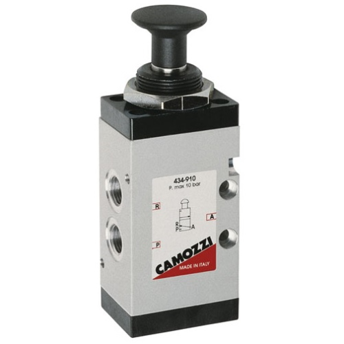 Ручной распределитель Camozzi 434-910 золотниковый 3/2, серия 4 Ручной распределитель Camozzi 434-910 золотниковый 3/2, серия 4