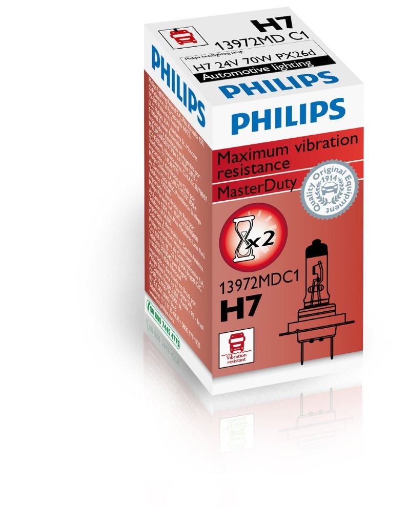 Автолампа H7/PX26d 24V 70W PHILIPS MasterDuty галоген 3000-4000K 82581060 Автолампа H7/PX26d 24V 70W PHILIPS MasterDuty галоген 3000-4000K 82581060