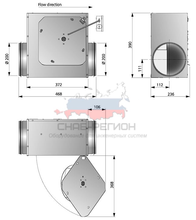 Габаритные размеры LPKB 200 C1 ErP