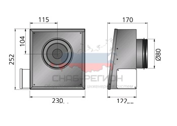 Габаритные размеры RS 80 A Габаритные размеры RS 80 A