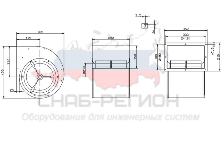 Купить Вентилятор Ziehl-Abegg RD25S-4EW.4N.AL центробежный Купить Вентилятор Ziehl-Abegg RD25S-4EW.4N.AL центробежный