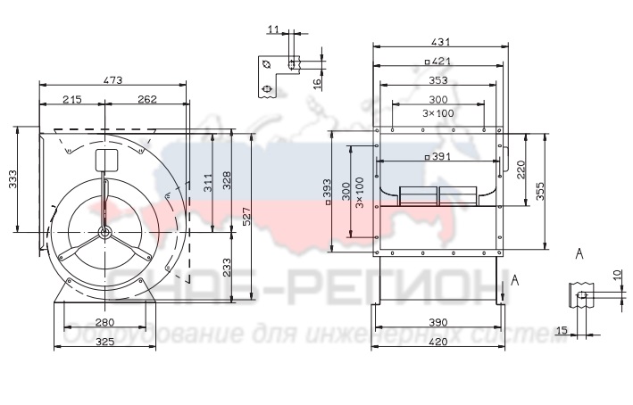 Купить Вентилятор Ziehl-Abegg RD28P-4EW.6Q.1L центробежный
