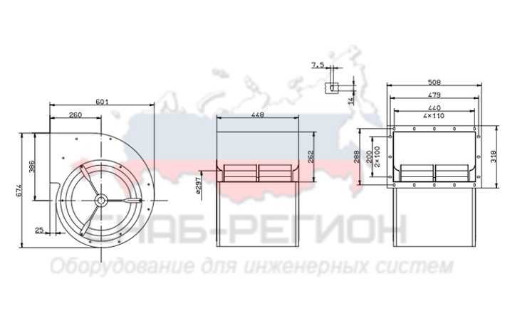 Купить Вентилятор Ziehl-Abegg RD35S-4DW.6W.3L центробежный Купить Вентилятор Ziehl-Abegg RD35S-4DW.6W.3L центробежный