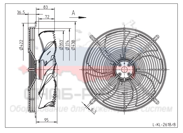 Купить Вентилятор Ziehl-Abegg FN035-4ED.WD.A7 осевой Купить Вентилятор Ziehl-Abegg FN035-4ED.WD.A7 осевой