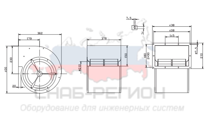 Купить Вентилятор Ziehl-Abegg RD25S-4DW.4I.BL центробежный Купить Вентилятор Ziehl-Abegg RD25S-4DW.4I.BL центробежный