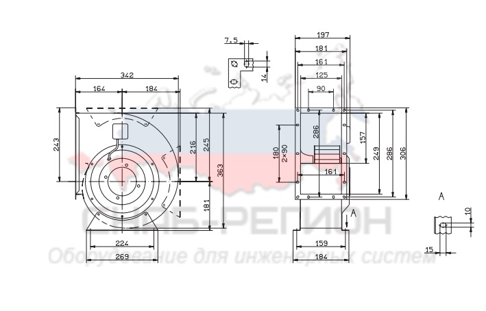 Купить Вентилятор Ziehl-Abegg RG20P-4DK.2C.1R центробежный Купить Вентилятор Ziehl-Abegg RG20P-4DK.2C.1R центробежный