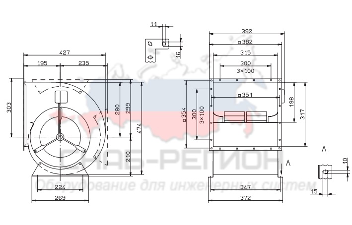 Купить Вентилятор Ziehl-Abegg RD25P-4EW.4N.1L центробежный