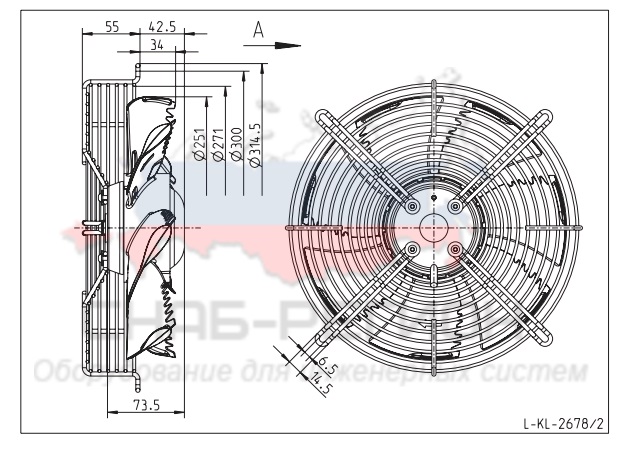Купить Вентилятор Ziehl-Abegg FN025-2EQ.WA.A7 осевой