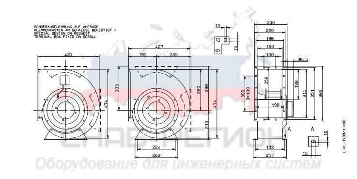 Купить Вентилятор Ziehl-Abegg RG25P-4DK.4F.1R центробежный Купить Вентилятор Ziehl-Abegg RG25P-4DK.4F.1R центробежный