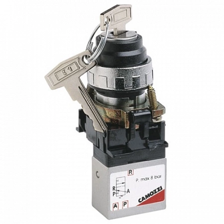 Минираспределитель Camozzi 245-904 клапанный 3/2, серия 2 Минираспределитель Camozzi 245-904 клапанный 3/2, серия 2