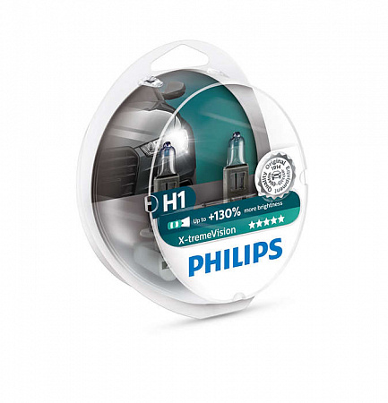 Набор (2 шт.) автоламп H1/P14.5s 12V 55W PHILIPS X-tremePower галоген 12258XP2 Набор (2 шт.) автоламп H1/P14.5s 12V 55W PHILIPS X-tremePower галоген 12258XP2