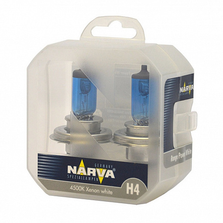 Набор (2 шт.) автоламп H4 12V 100/90W NARVA RANGE POWER WHITE галоген 4500К 98513 Набор (2 шт.) автоламп H4 12V 100/90W NARVA RANGE POWER WHITE галоген 4500К 98513
