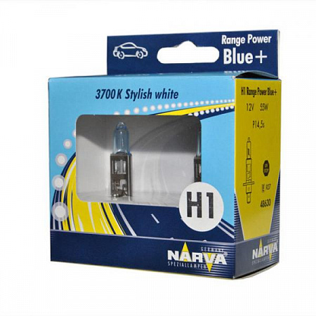 Автолампа H1/P14,5s 12V 55W NARVA RANGE POWER BLUE галоген 3700K 48630 Автолампа H1/P14,5s 12V 55W NARVA RANGE POWER BLUE галоген 3700K 48630