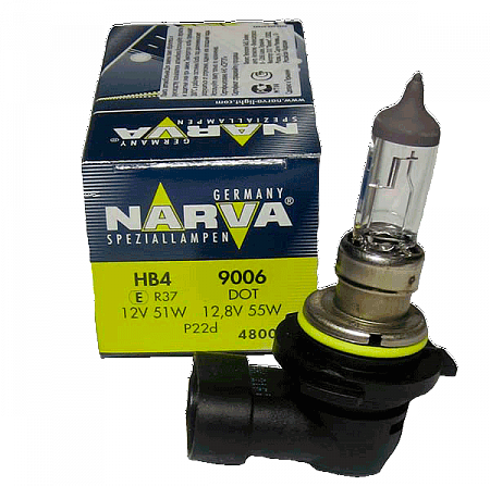 Автолампа HB4/P22d 12V 51W NARVA American types галоген 48613 Автолампа HB4/P22d 12V 51W NARVA American types галоген 48613