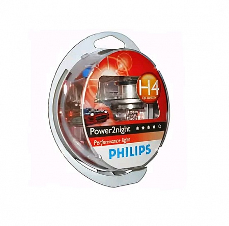 Набор (2 шт.) автоламп H4 12V 60/55W PHILIPS POWER2NIGHT галоген 12342 GT150S2 Набор (2 шт.) автоламп H4 12V 60/55W PHILIPS POWER2NIGHT галоген 12342 GT150S2