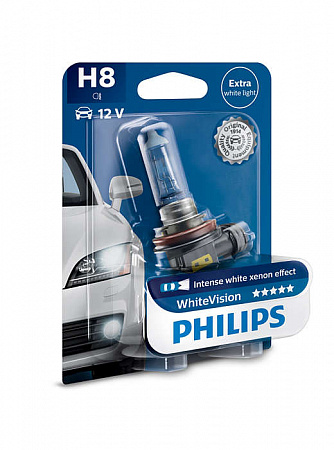 Автолампа H8/PGJ19-1 12V 35W PHILIPS WhiteVision галоген 3700K 47582444 Автолампа H8/PGJ19-1 12V 35W PHILIPS WhiteVision галоген 3700K 47582444